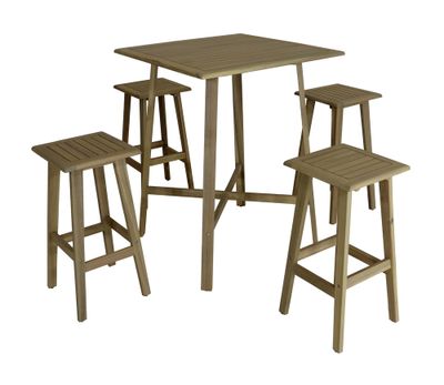 Table mange debout carré LEXI bois 102x80x80 cm 4 places - PROLOISIRS
