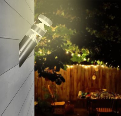 Applique extérieur LED Castellane acier IP44 1000 lumens blanc chaud - ARLUX