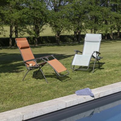 Fauteuil relax zéro gravité beige seigle RCLIP - LAFUMA