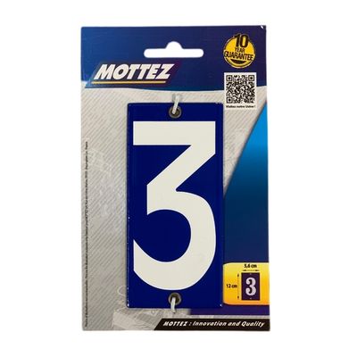 Plaque numéro de maison 3 MOTTEZ