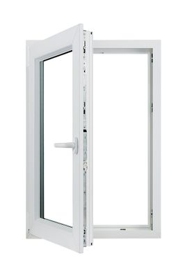 Fenêtre PVC blanc 1 vantail oscillo-battant tirant gauche H.75 x l. 60 cm CLOSY