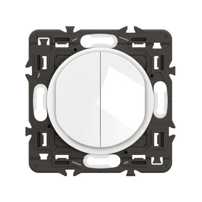 Bouton poussoir double encastrable Blanc - Céliane LEGRAND