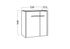 Meuble de salle de bains 2 portes L54 x H56 x P27 cm mélaminé blanc Veneda