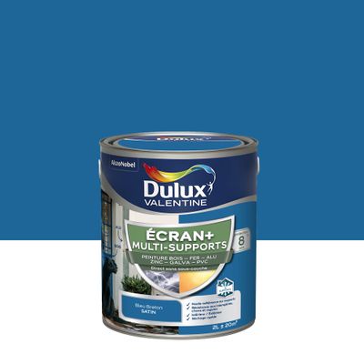 Peinture Ecran+ Multi-supports Satin Bleu Breton 2 L - DULUX VALENTINE