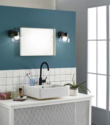 Spot LED salle de bain Corep Marko noir/laiton 5W IP44