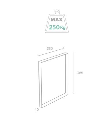 Pied de table 40 x 385 x 350 mm métal noir REI