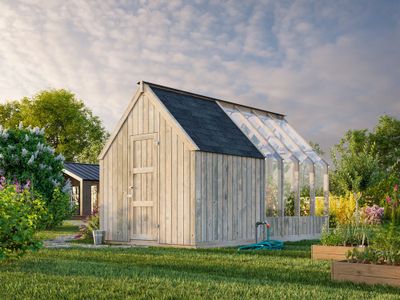 Extension pour serre de jardin Emilia en bois autoclave - 4 m² intérieur - Livraison à domicile - PALMAKO