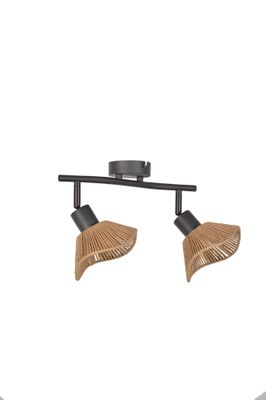 Réglette 2 Réglette 2 spots E14 Sahara noir et corde 2x7W - COREPspots Sahara noir et corde 2x7W - COREP