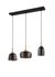 Suspension E14 Chiraz noir et or 3x25W - TRIO