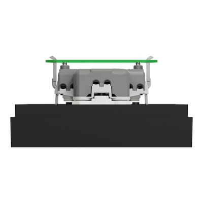 Double prise 2 pôles + terre sur boîte encastrement simple Odace 2025 noir - SCHNEIDER ELECTRIC