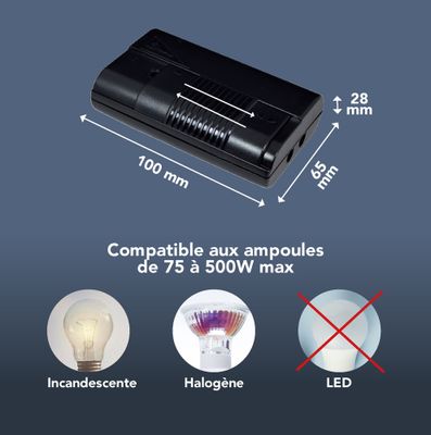 Variateur à pied Melodio noir - TIBELEC