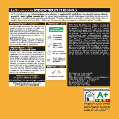 Sous-couche J8 bois exotiques 0,5 L - JULIEN