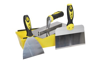 Auge en plastique et truelles - 4 pièces - JP OUTILLAGE