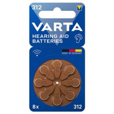 Piles auditives 312 par 8 - VARTA