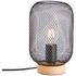 Lampe à poser E27 Giada noir et bois 40W - BRILLIANT