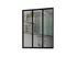 Verrière aluminium noir 3 carreaux vitrage verre clair l.102 x H.117 cm OPTIMUM