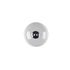 Bouton de meuble porcelaine acier blanc diamètre 40 mm REI
