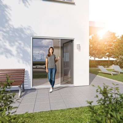 store enrouleur moustiquaire blanc pour porte 140 x 225 cm WINDHAGER