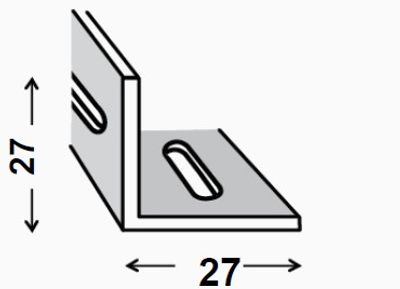 CORNIERE PERFOREE PAF GALVA 27X27MM 2M CQFD