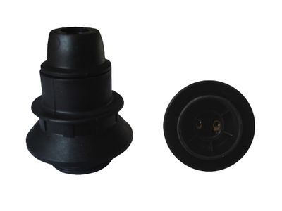 Douille électrique E14 plastique noir - ZENITECH