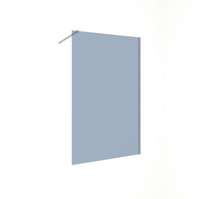 Paroi de douche à l'italienne 120x200 cm profilé chrome verre fumé 8 mm Signature - OCEA