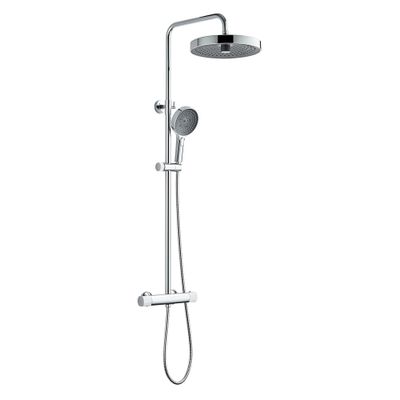 Colonne de douche thermostatique chrome Concave - EDOUARD ROUSSEAU
