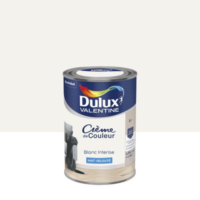 Peinture crème de couleur Blanc Intense Mat 1,25 L - DULUX VALENTINE
