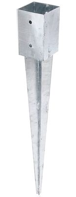 Embase poteau bois carré métal galvanisé - 91 x 91 x 750 mm - ALBERTS