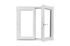 Fenêtre PVC blanc 2 vantaux H.95 x l.100 cm CLOSY