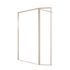 Paroi de douche à l'italienne avec déflecteur 120+40x200 cm profilé or verre transparent 5 mm Golden Edge - AURLANE