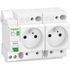 Disjoncteur divisionnaire 16A courbe C 3kA embrochable + 2 prises - Resi9 XE SCHNEIDER ELECTRIC