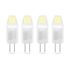 Lot de 3 + 1 ampoules LED gratuite G4 1W = 100 lumens blanc chaud - XANLITE