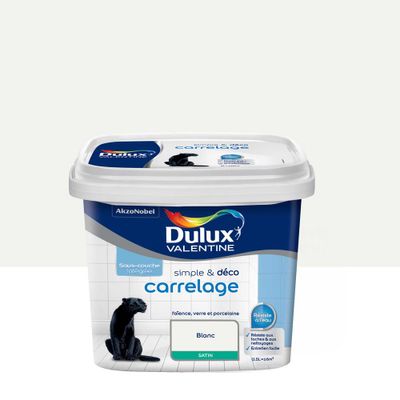 Peinture pour carrelage simple & déco Blanc Satin 0,5 L - DULUX VALENTINE