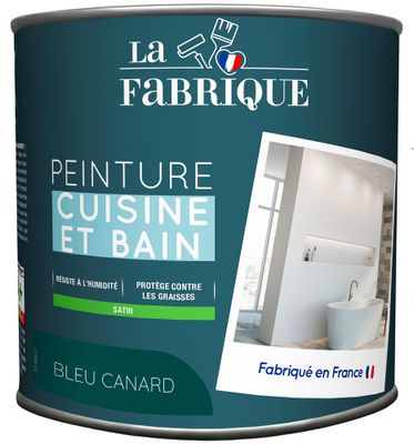 Peinture Cuisine & Bain Bleu Canard satin 0,5 L - LA FABRIQUE
