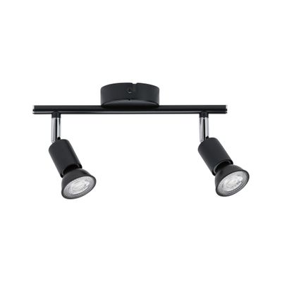 Réglette salle de bains 2 spots GU10 Carolina anthracite IP44 2x10W - PAULMANN