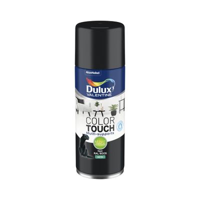 Bombe de peinture Color Touch noir RAL 9005 satin 400 mL - DULUX VALENTINE