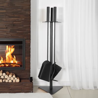 Serviteur de cheminée acier 3 accessoires - TECHIT GARDEN