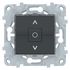 Interrupteur volet roulant 3 boutons anthracite - Unica SCHNEIDER ELECTRIC