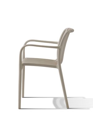 Fauteuil de jardin BARI polypropylène taupe - BOCARNEA