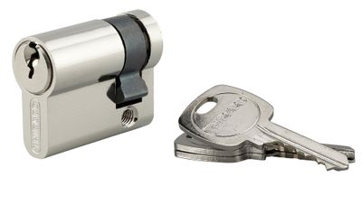 Demi-cylindre de serrure 30 x 10 mm STD nickelé 3 clés THIRARD
