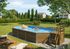 Piscine hors sol ovale bois massif 376 x 850 cm hauteur 116 cm, Livraison à domicile incluse - WEKA