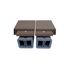 Lot 200 clips de fixation plastique lame terrasse composite marron WPC - SAB COMPOSITES