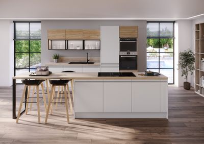 Façade pour demi-colonne de cuisine Ibiza blanche 130 x 40 cm OFITRES