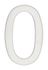 Chiffre 0 adhésif hauteur 76 mm inox THIRARD
