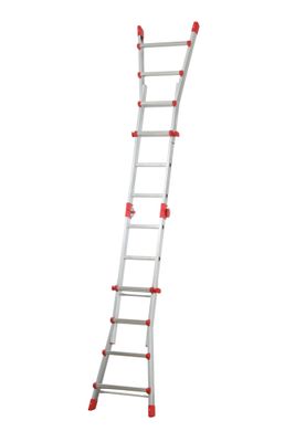 Echelle multifonction télescopique 4 x 4 échelons 3,80 / 4,70 m ProfiStep Multi aluminium - HAILO