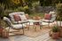 Salon de jardin LOLA acier gris 4 places avec coussins - BOCARNEA