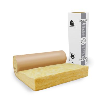 Rouleau laine de verre comble perdu SUPRALAINE - Épaisseur 100 mm - l.1,2 x L.8 m 