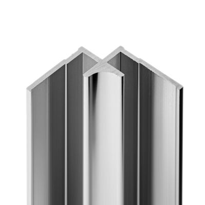 Profilé d'angle intérieur chromé pour panneaux muraux de 210 cm - SCHULTE