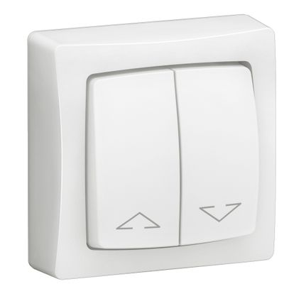 Interrupteur volet roulant commande individuelle en saillie Blanc - Les indispensables LEGRAND