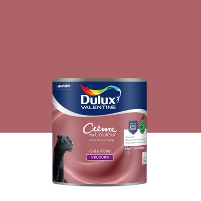 Peinture crème de couleur Grès Rose velours 0,5L - DULUX VALENTINE